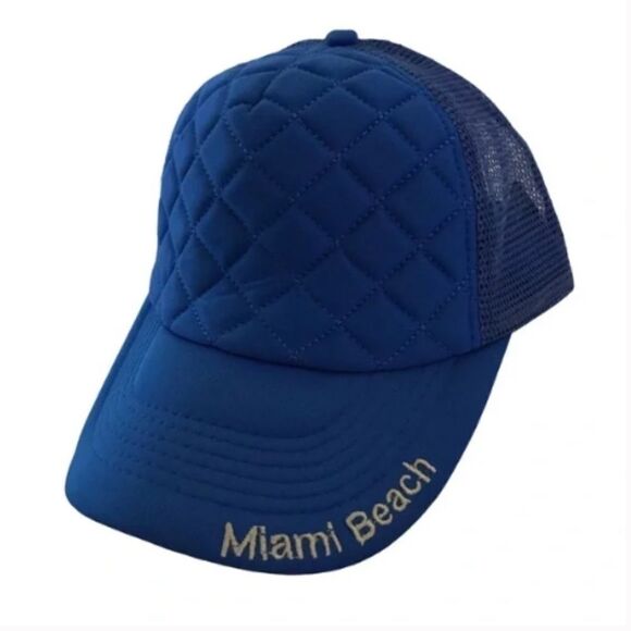 Surf Style Miami Beach Royal Blue Trucker Hat - Picture 1 of 9